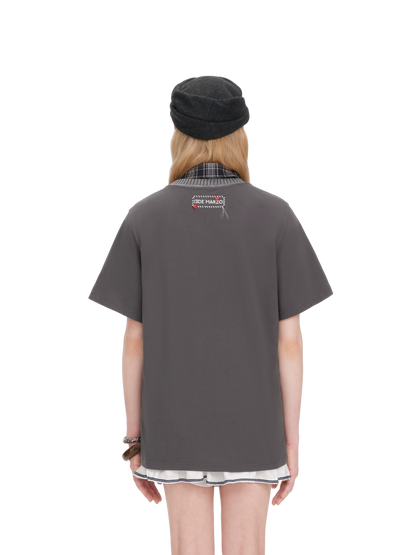 Loose Cotton T-shirt with Rocking