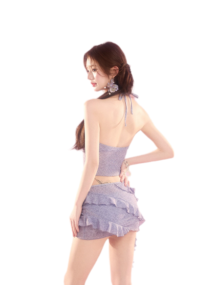Mesh Skirt Bikini Set