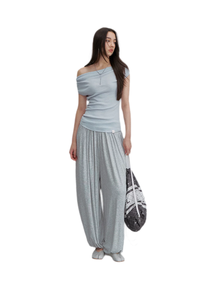 Draped Lantern Pants
