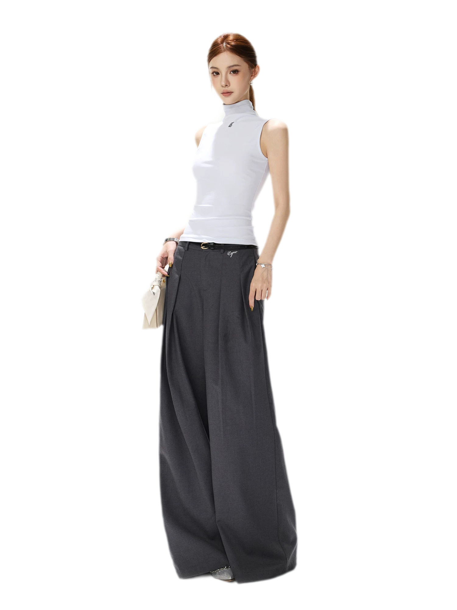 Tailored Wide-Leg Pants