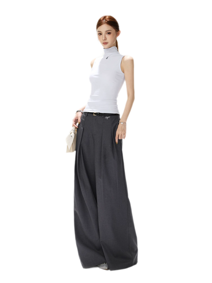 Tailored Wide-Leg Pants