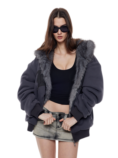 Reversible Faux Fur Hoodie