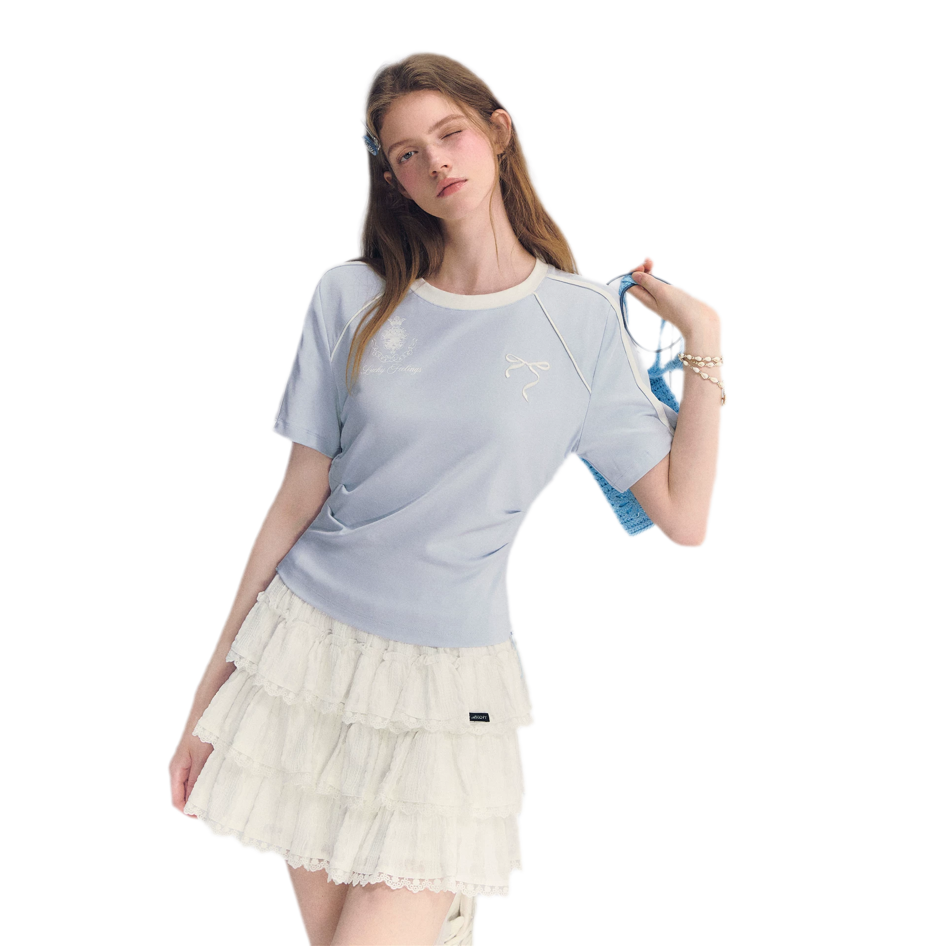 Embroidered Crop T-shirt