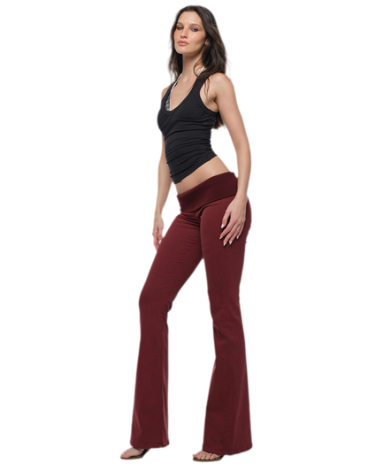 Turn-Up Flared Jeans