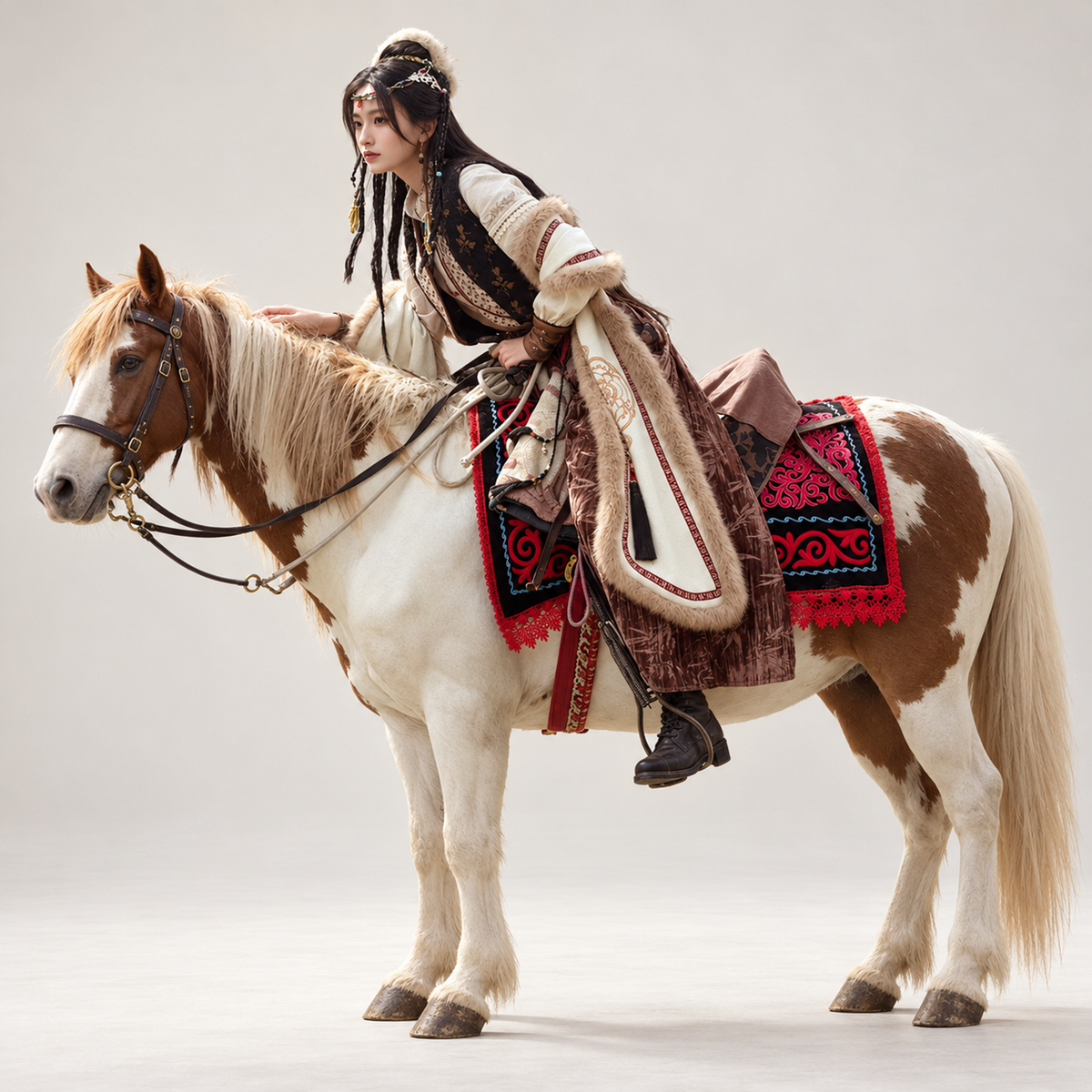 长河秋鸿 Autumn River Geese Embroidered Cloak