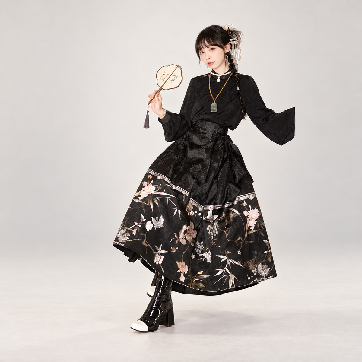 嵌锦 Inlaid Brocade Jacquard Mamian Skirt