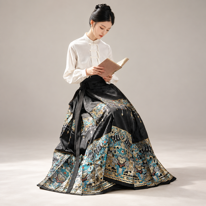 华烛点翠 Jade Candlelight Brocade Mamian Skirt