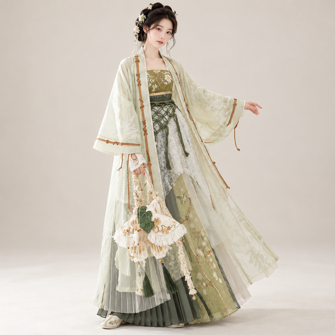 化蝶 Butterfly Spring Embroidered Tassel Shoulder