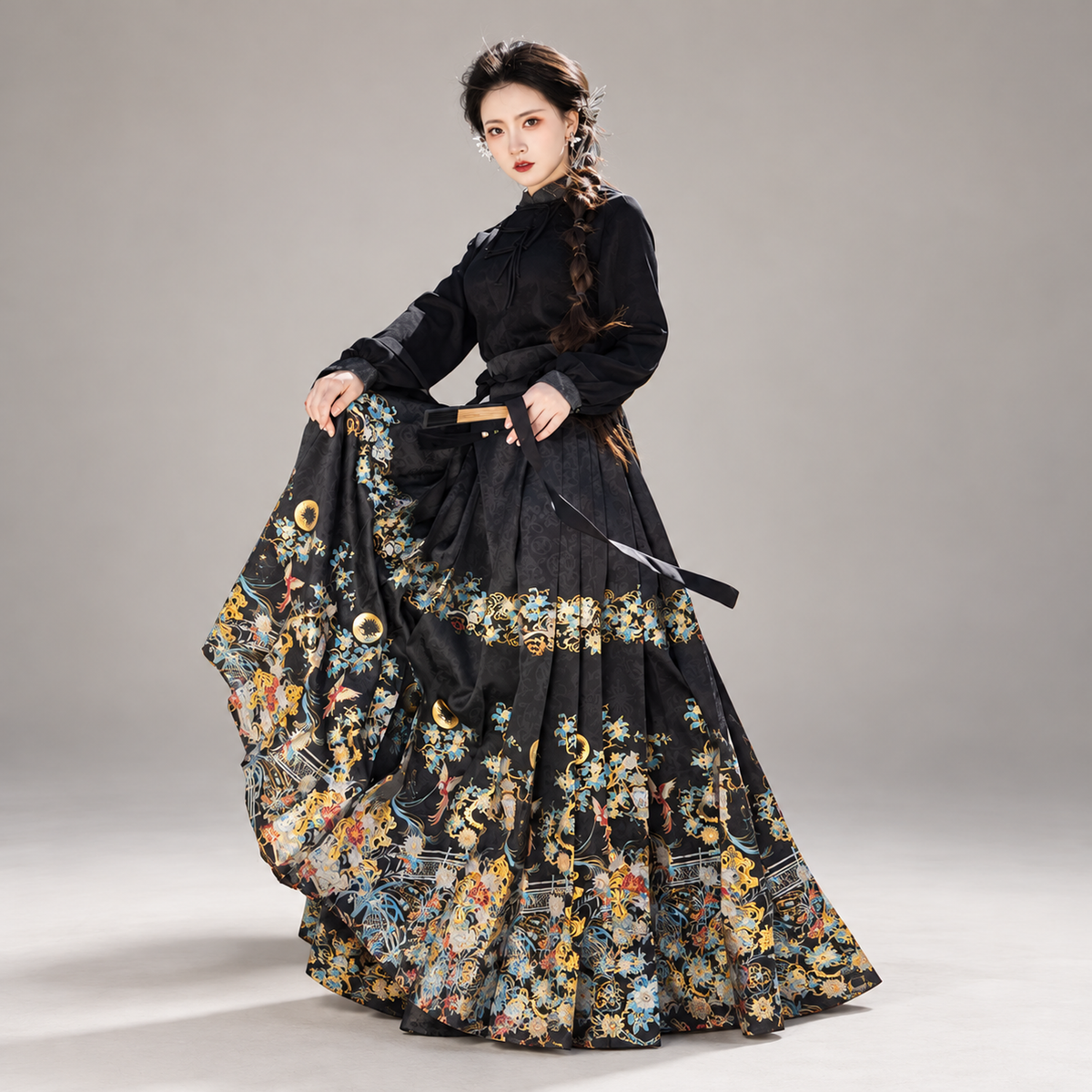 庭院深 Deep Courtyard Brocade Mamian Skirt
