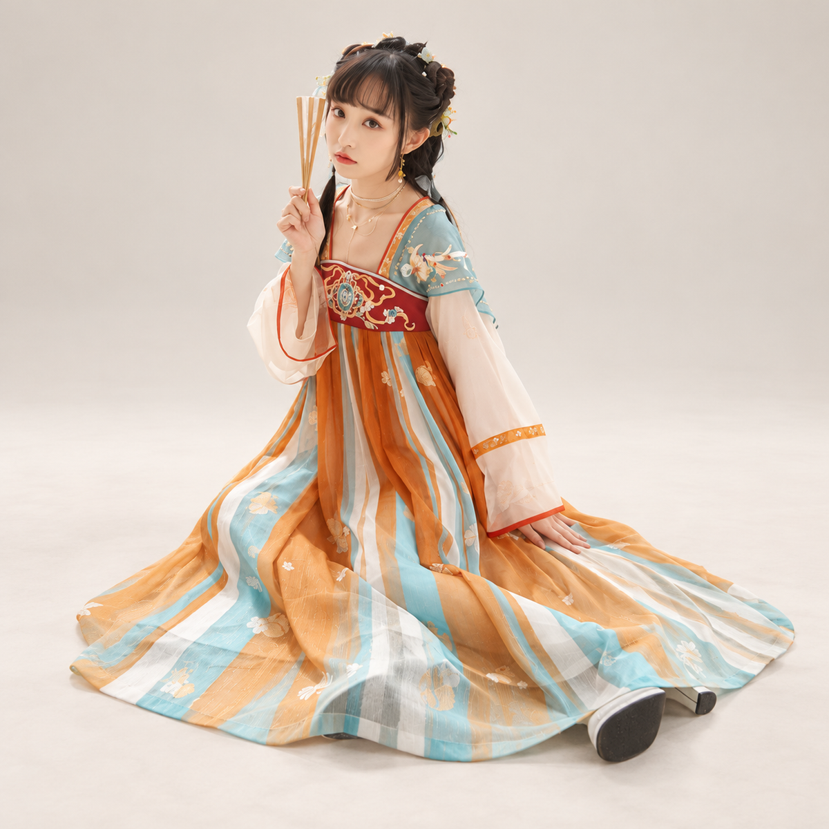 瑶遇见神鹿-王者荣耀联名 Jade Deer Encounter Embroidered Full-Length