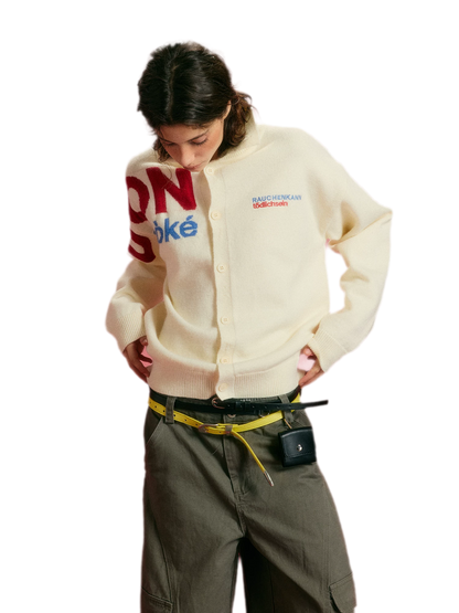 Arctic Velvet Logo Cardigan