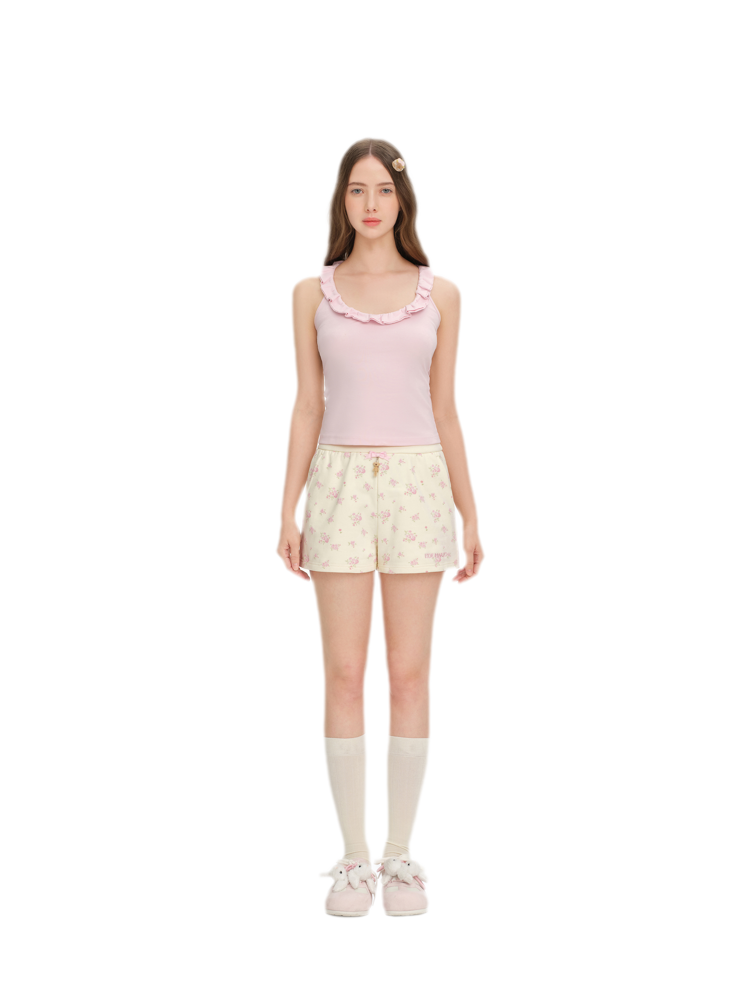 Floral Cotton Sweat Shorts