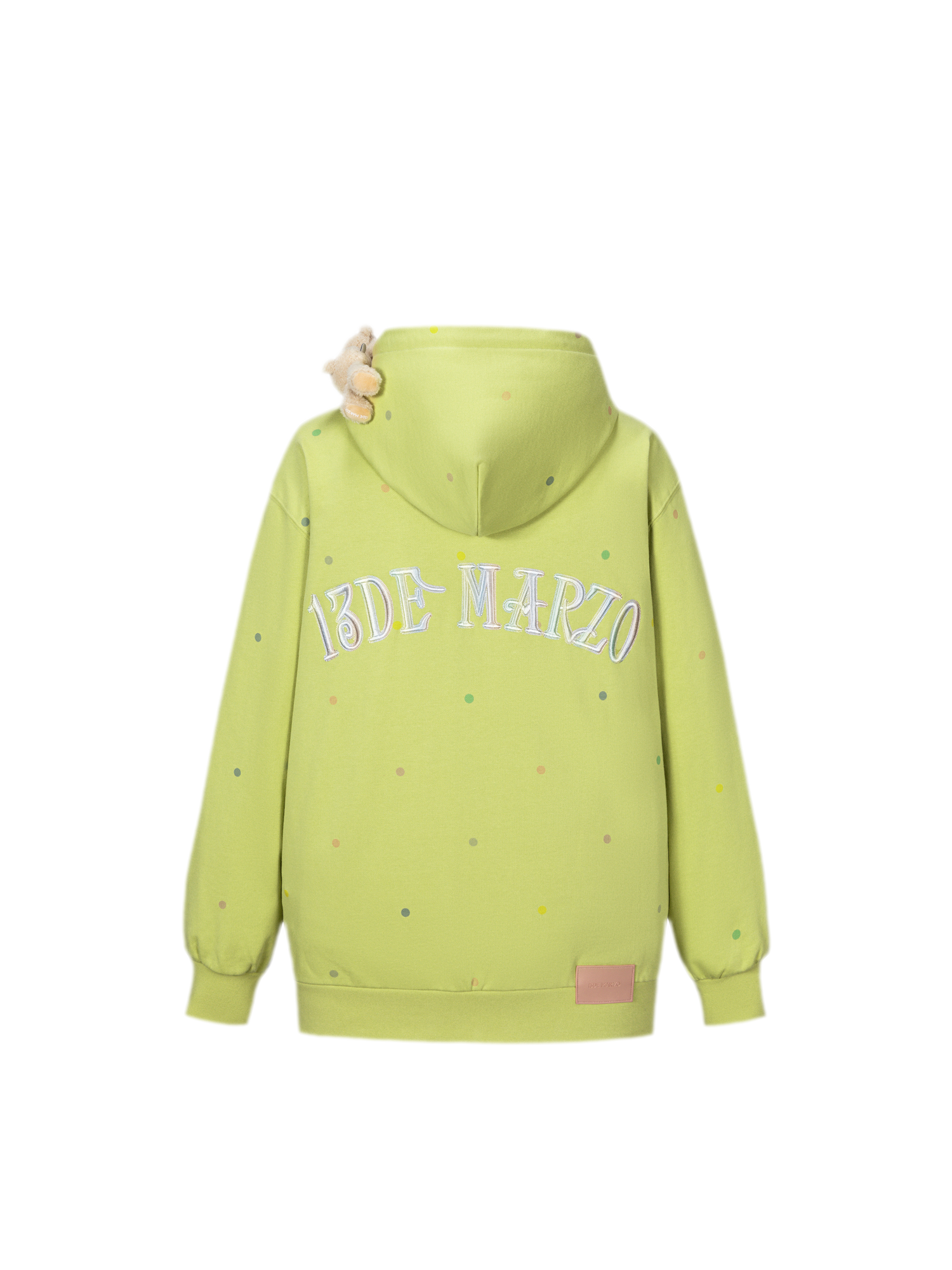 Polka Dot Embroidered Hoodie