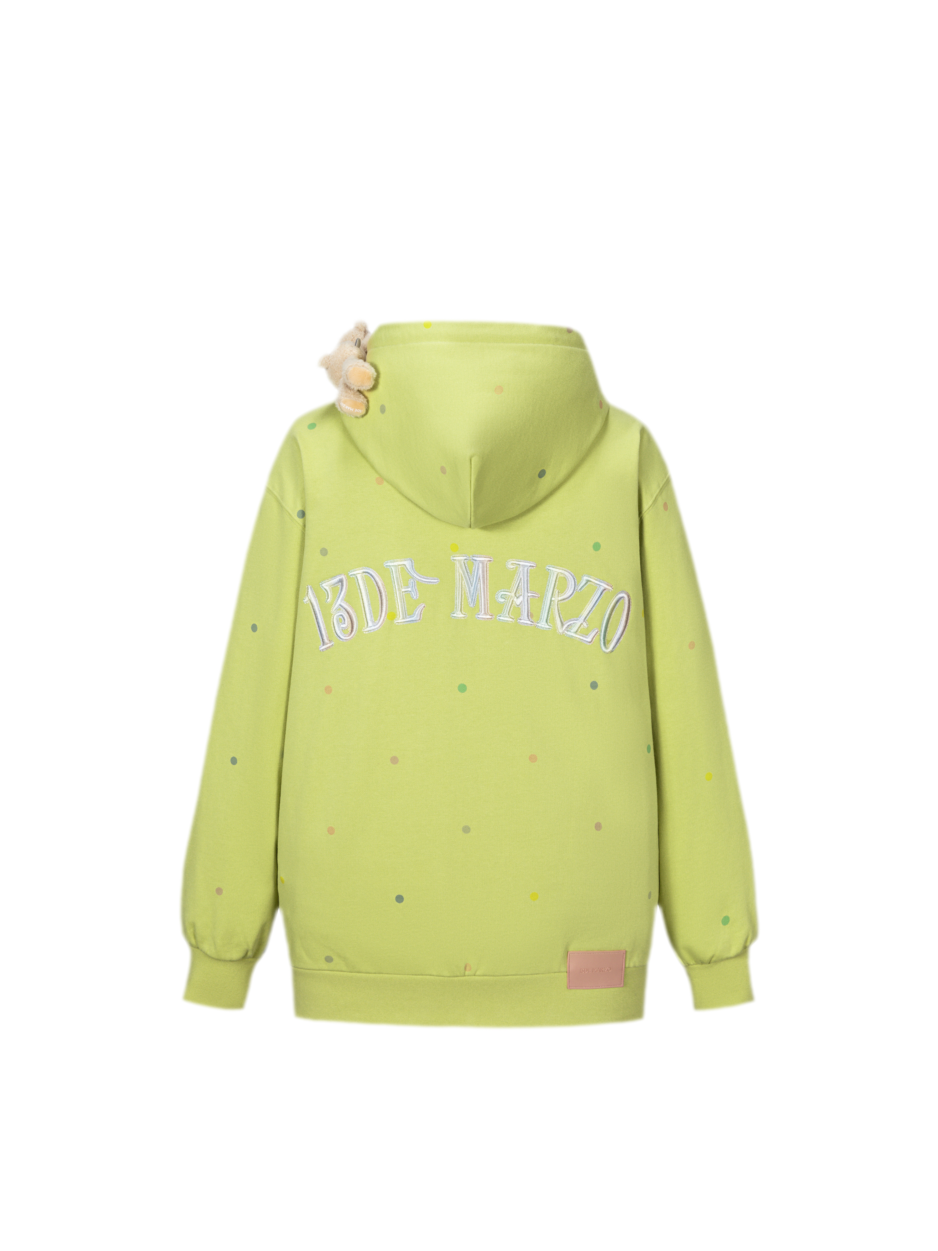 Polka Dot Embroidered Hoodie