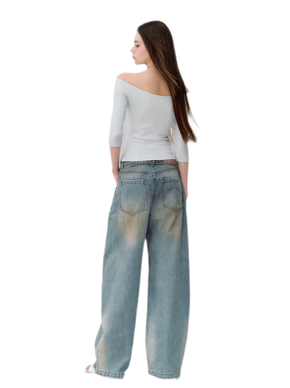 Heartbeat Light Tie Pure Desire Off-Shoulder T-Shirt