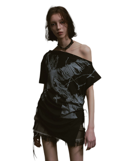 Distressed Punk Shoulder Tee