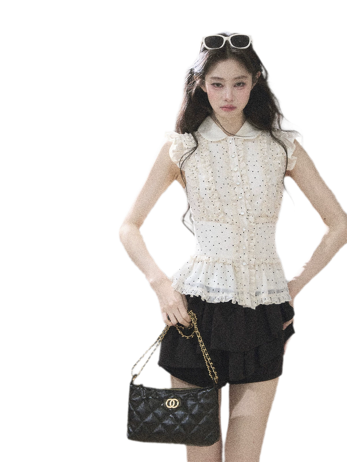 Polka Dot Ruffle Blouse
