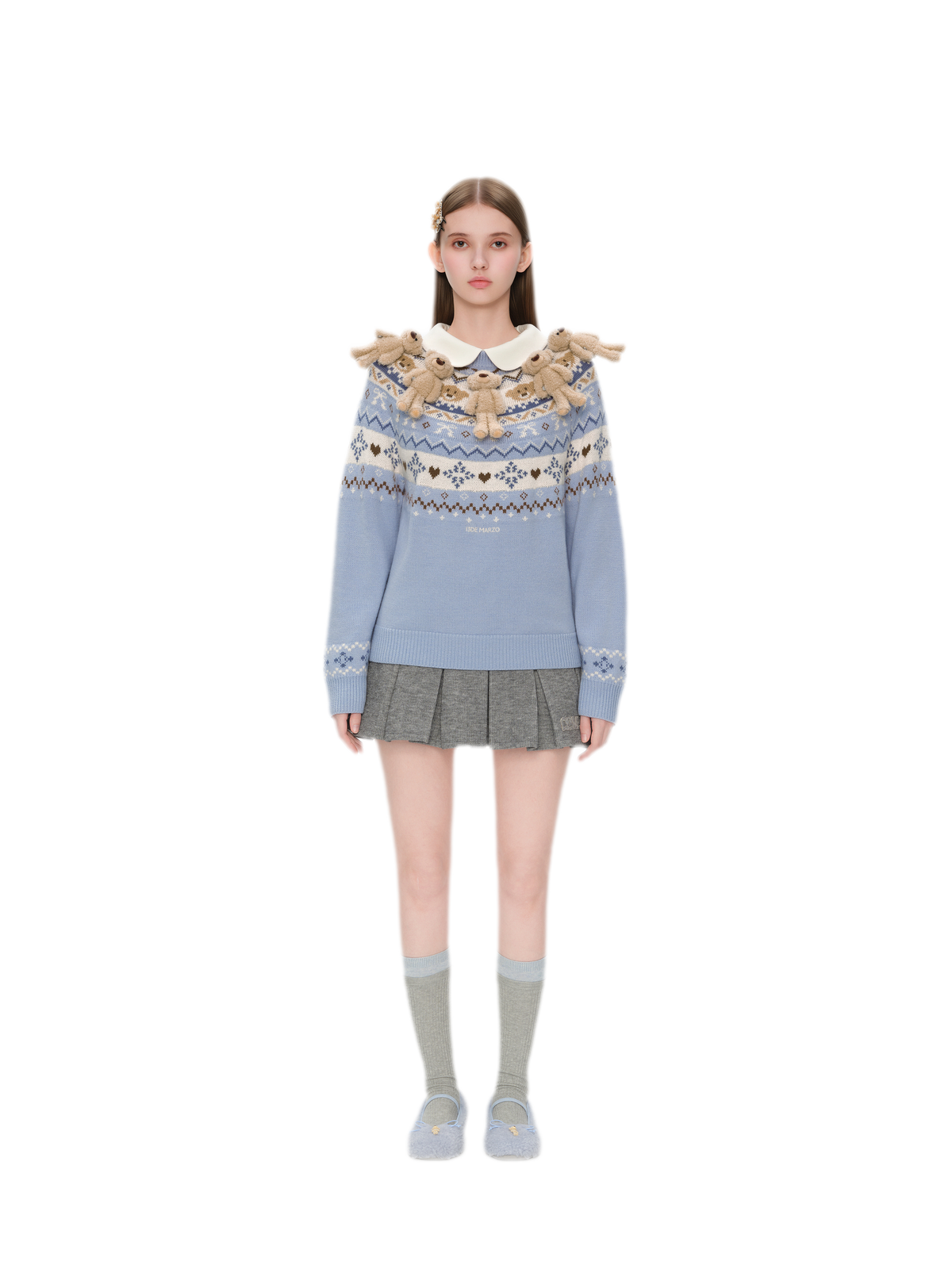 Fair Isle Bear Jacquard Sweater