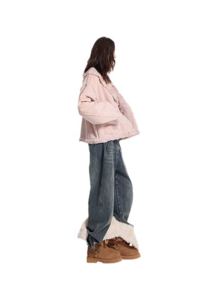 Faux Fur Reversible Short Jacket