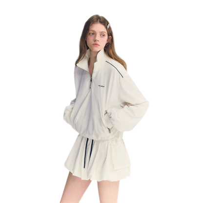 Half-Zip Drawstring Jacket