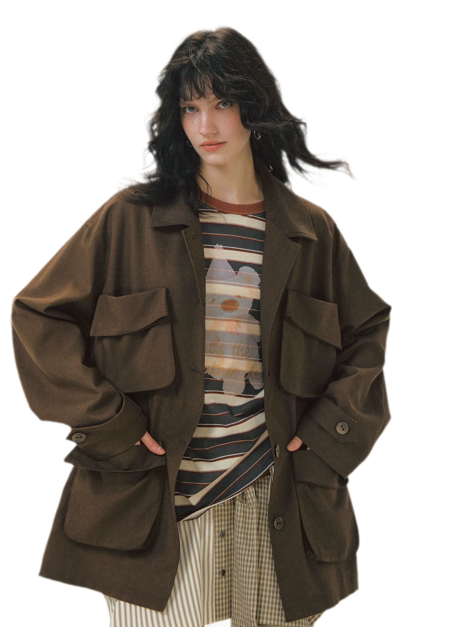 Lyocell Utility Oversized Jacket