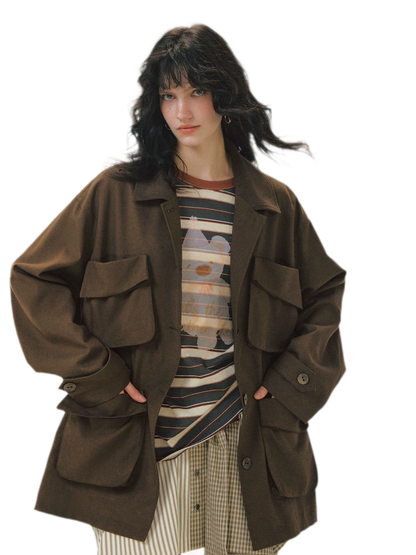 Lyocell Utility Oversized Jacket