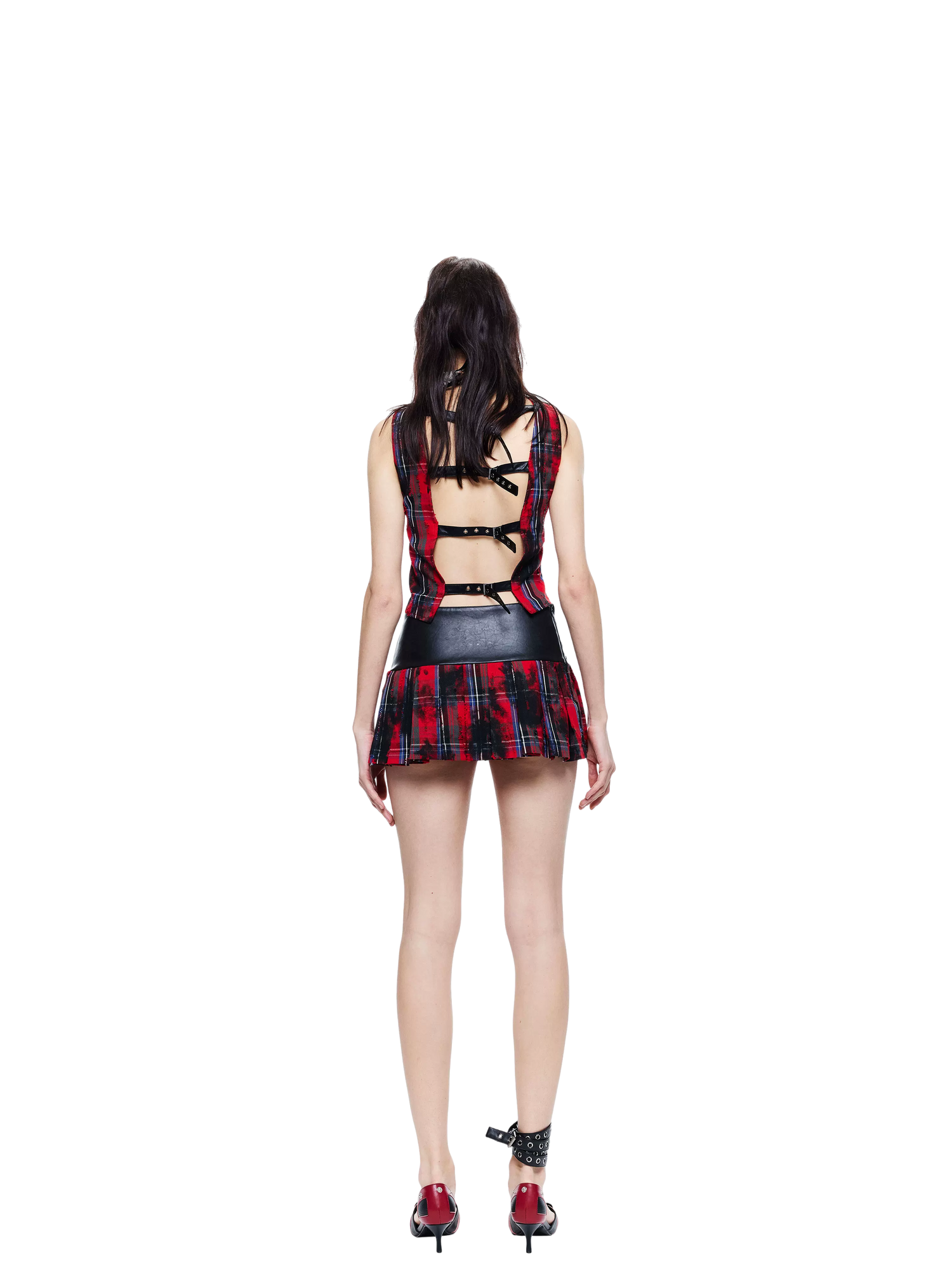 Deconstructed Plaid Two-Piece Set