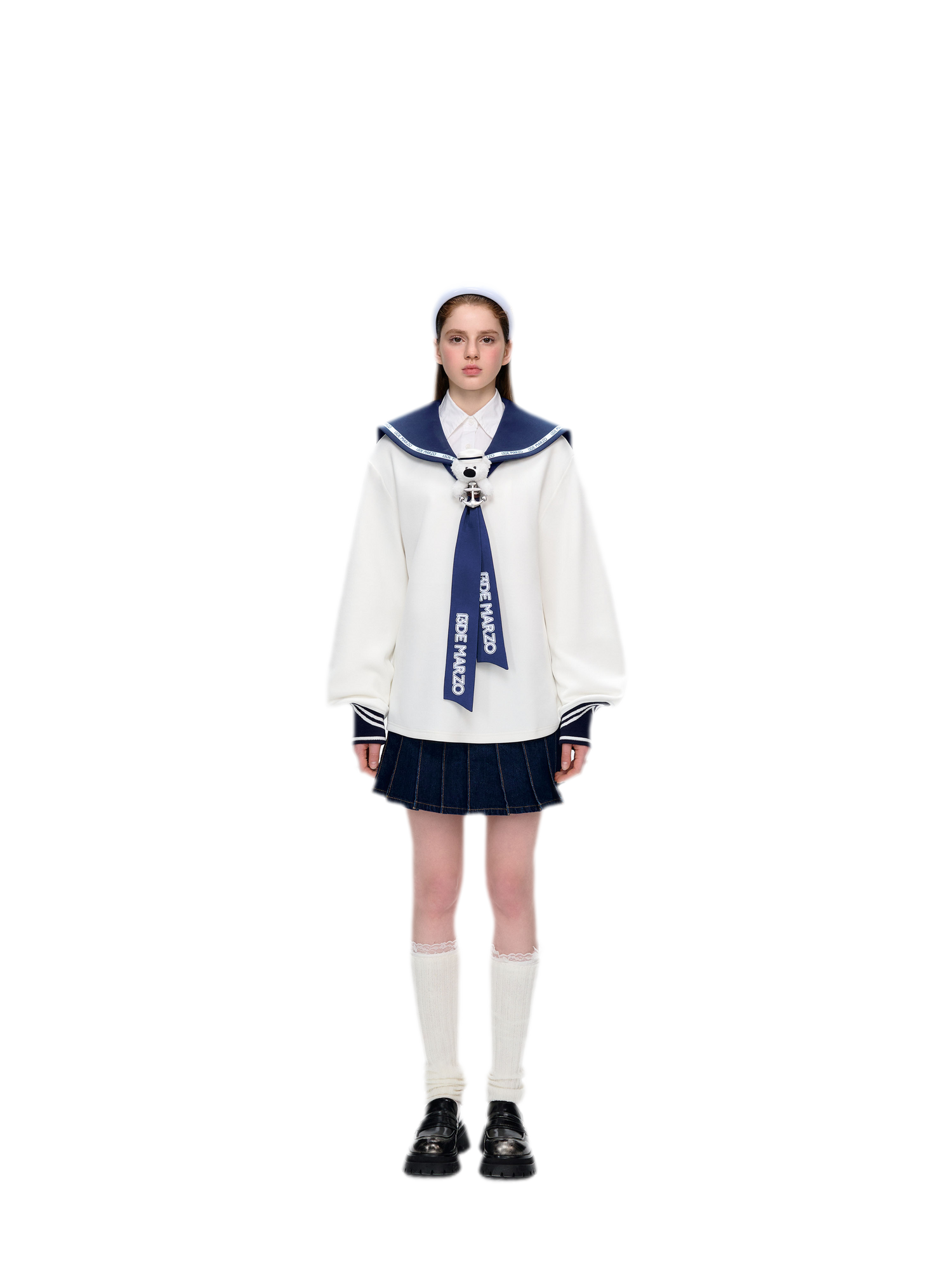 Sailor Collar Long Sleeve Top