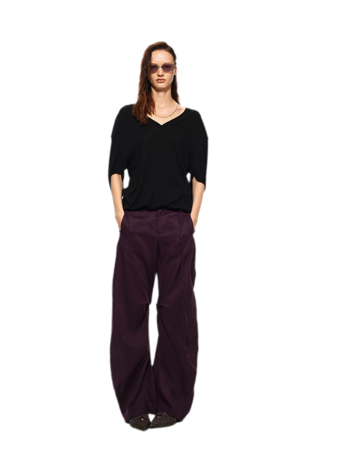 Linen Tencel Curved Pants