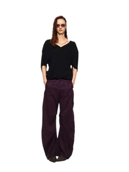 Linen Tencel Curved Pants