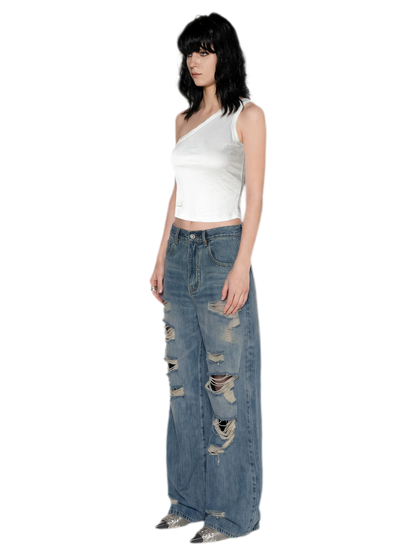 Acetate Asymmetrical Tank Top