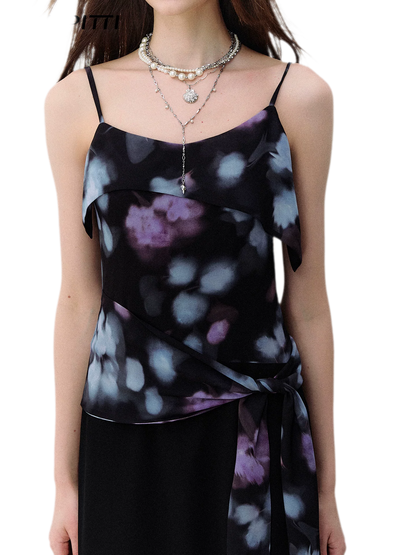 Irregular Tie-Dye Print Dress