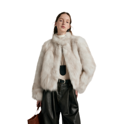 Gradient Fox Fur Jacket