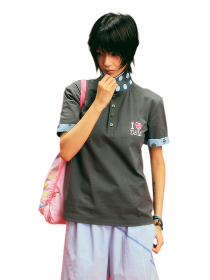 Sorona Polka-Dot Tennis Polo