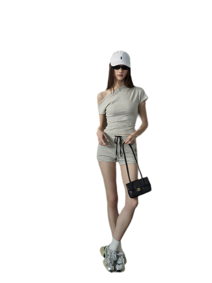 Striped Low-Rise Set