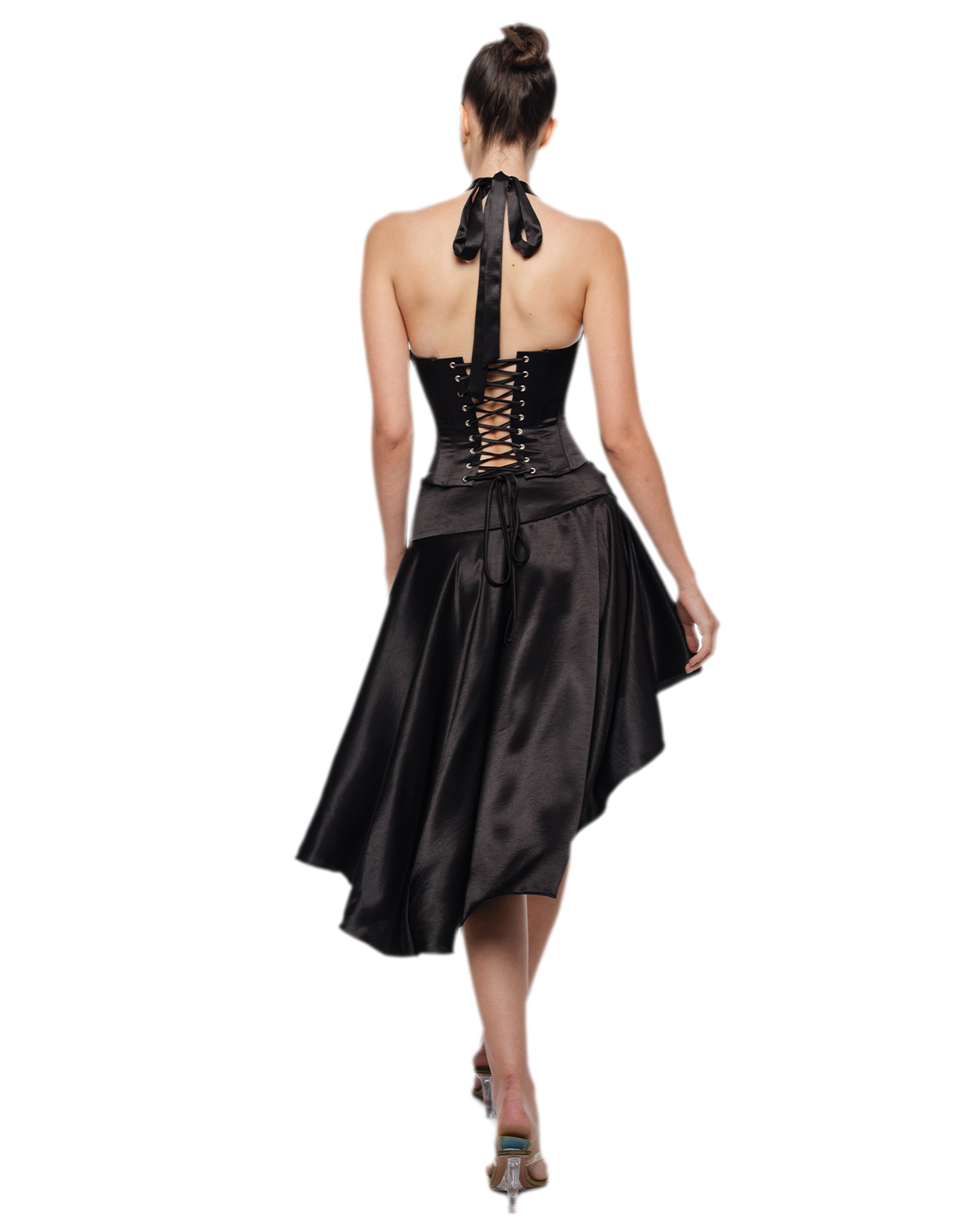 Satin Boned Halter Corset