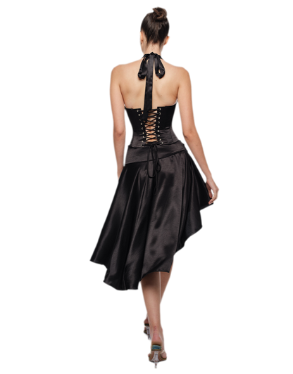 Satin Boned Halter Corset