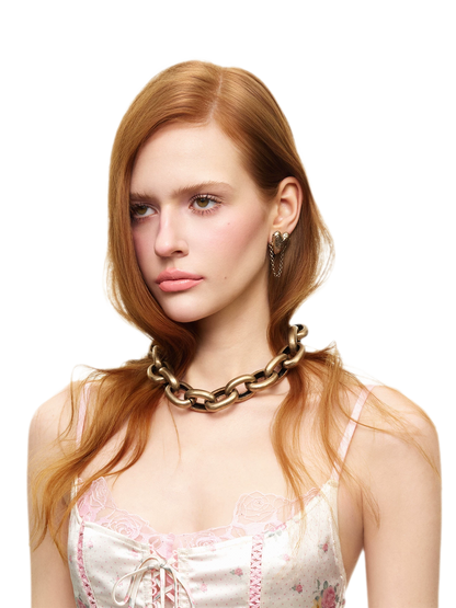 Oval Link Choker Necklace