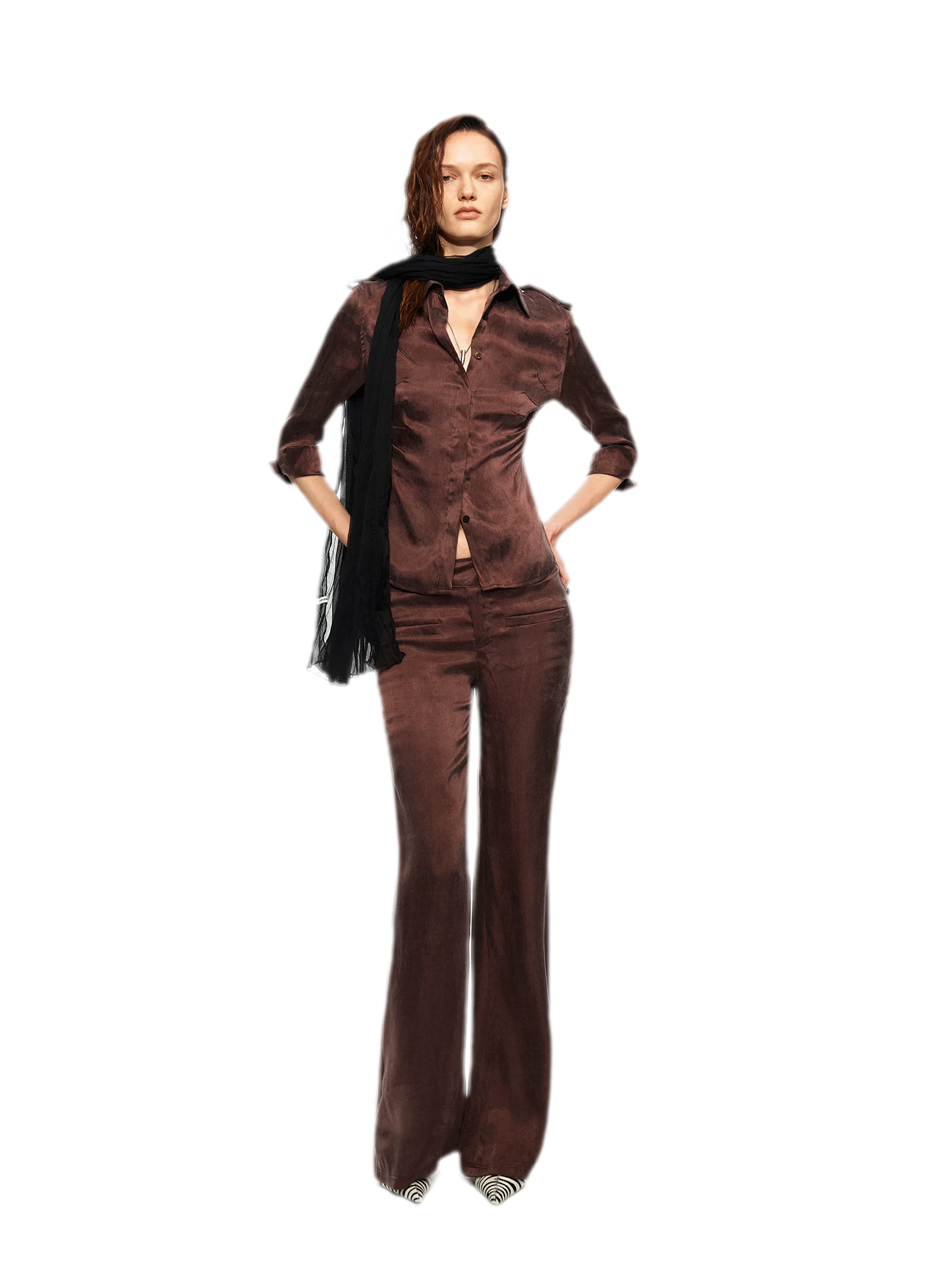 Tencel Shirt Pants Set