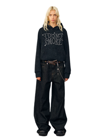 Starry Glitter Oversized Hoodie