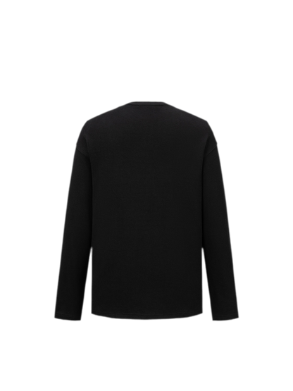 Embroidered Bear Crewneck T-Shirt
