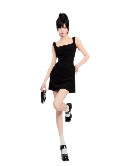 Structured Sparkle Asymmetric Mini Dress