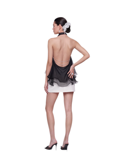 Pearl Chain Halter Top