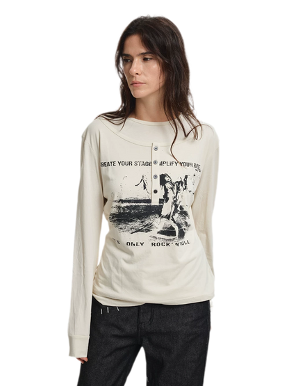 Modal Henley Long-Sleeve T-Shirt