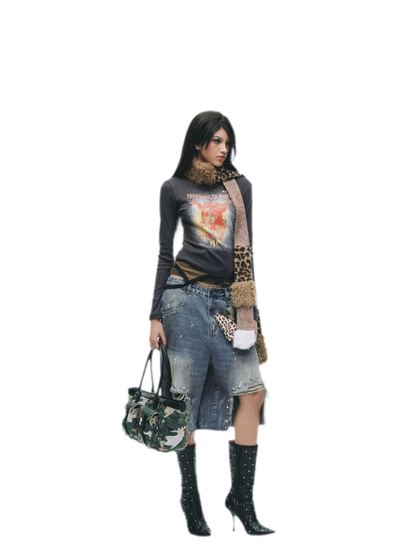 Graphic Buckle Cropped T-Shirt