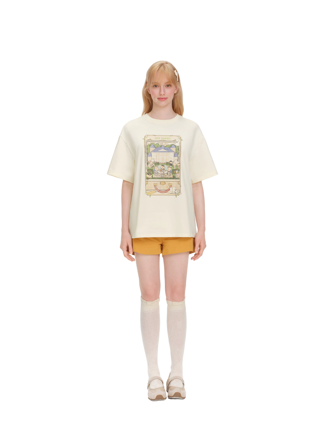 Unisex Bear Manor Party Illustration Loose T-shirt