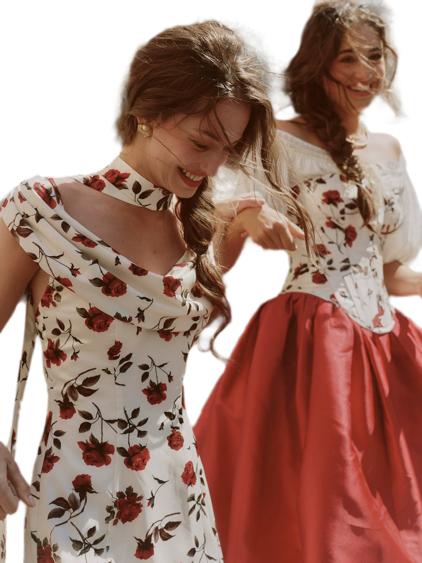 Floral Draped Maxi Dress