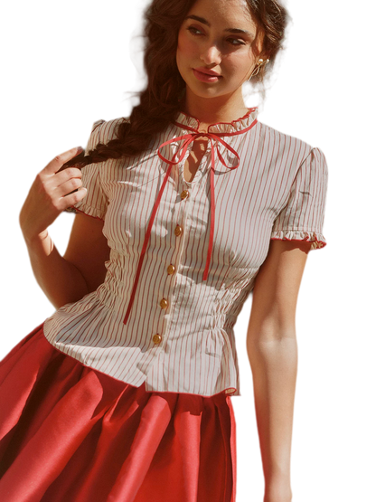 Vintage Striped Cotton Dress