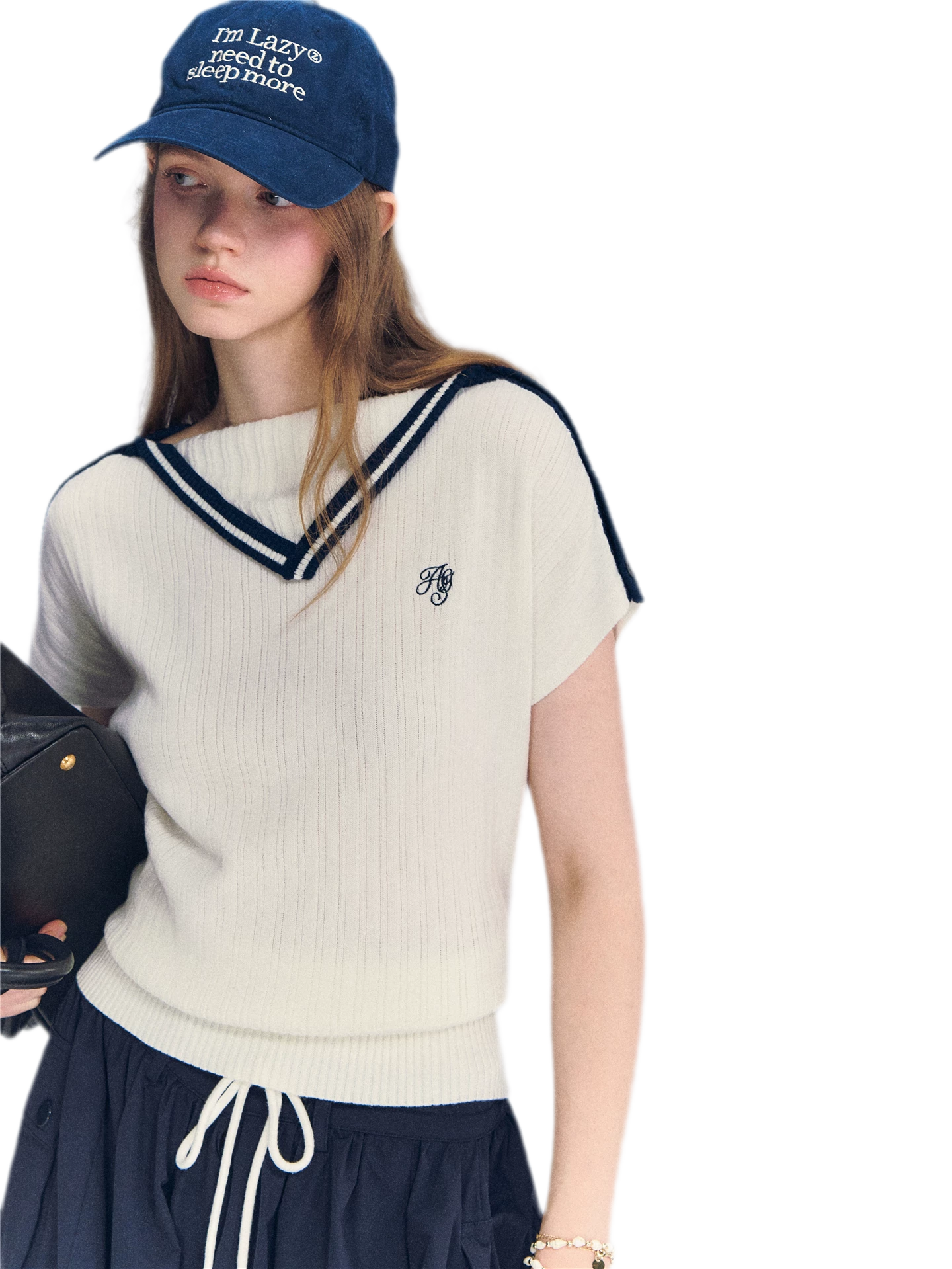 Contrast Trim Knit Top