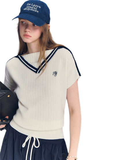 Contrast Trim Knit Top